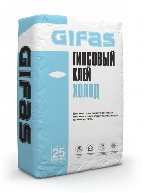 Монтажный гипсовый клей для ПГП GIFAS ХОЛОД Монтажный гипсовый клей для ПГП GIFAS ХОЛОД