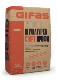 Гипсовая штукатурка СТАРТ ПРОФИ для машинного и ручного нанесения