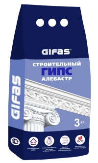 Гипс строительный. Алебастр (3 кг)