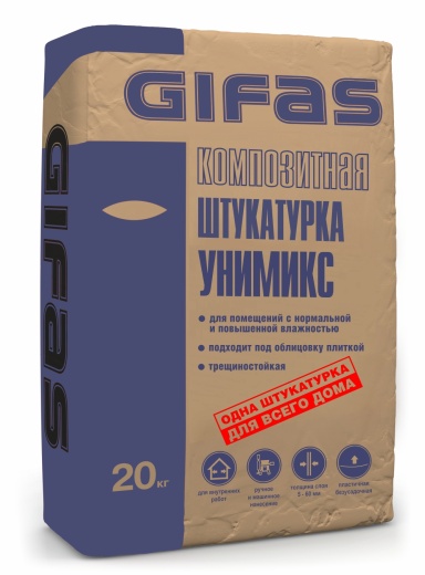 Композитная штукатурка УНИМИКС для помещений с повышенной влажностью