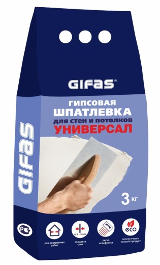 Гипсовая шпатлевка УНИВЕРСАЛ (3 кг)